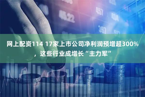 网上配资114 17家上市公司净利润预增超300%，这些行业成增长“主力军”