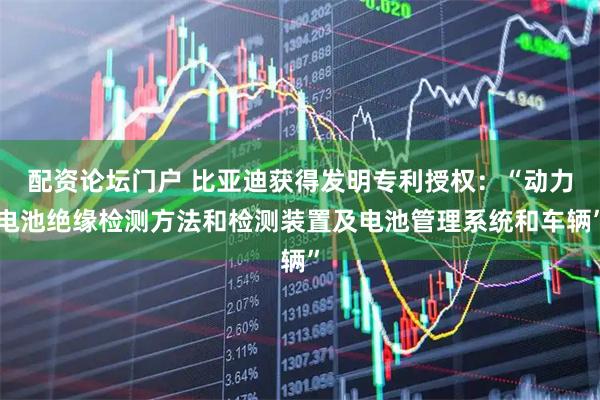 配资论坛门户 比亚迪获得发明专利授权：“动力电池绝缘检测方法和检测装置及电池管理系统和车辆”